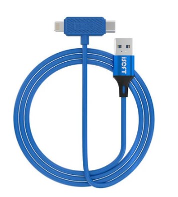 iSoft IS-006 Dual Recovery Mode Type-C & Lightning Cable