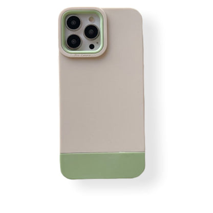 Case For iPhone 13 3 in 1 Designer in White Green Case Cover FoneFunShop   