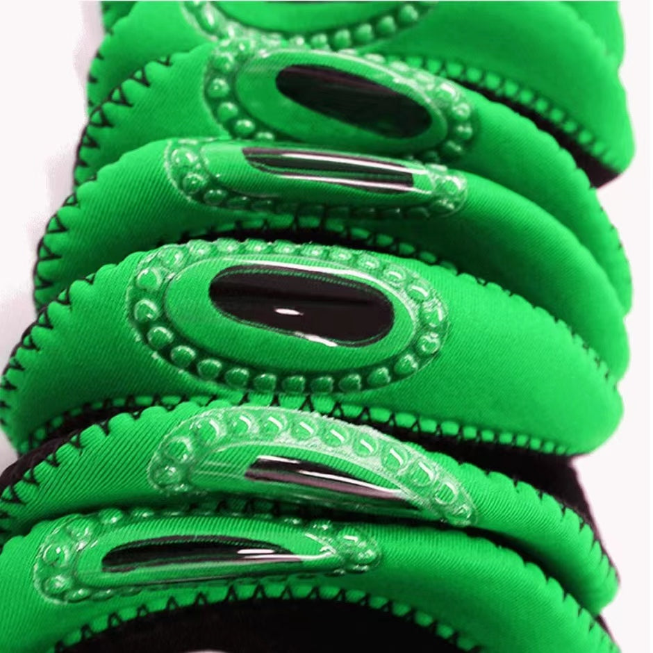 Golf Club Iron Head Covers Protector Headcover with window Set in green 10 Pcs Golf FoneFunShop   