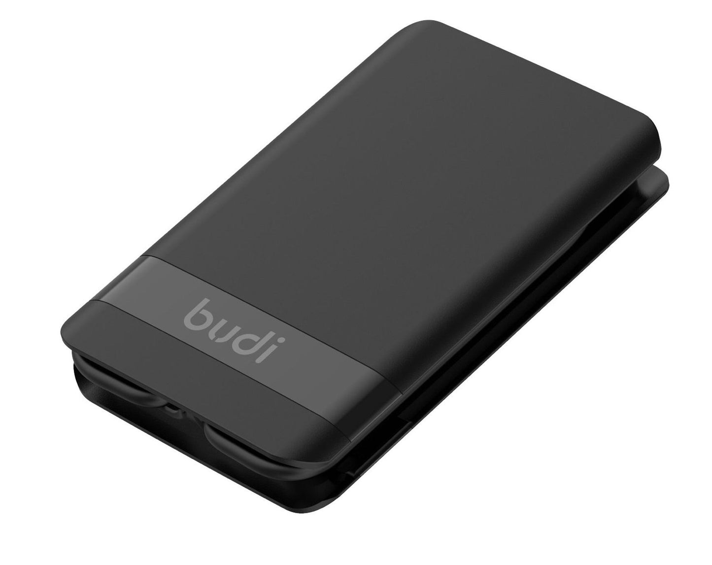 Budi 15W Wireless Charger Multi Functional Box with Phone Cable Adapters Black Cable FoneFunShop   