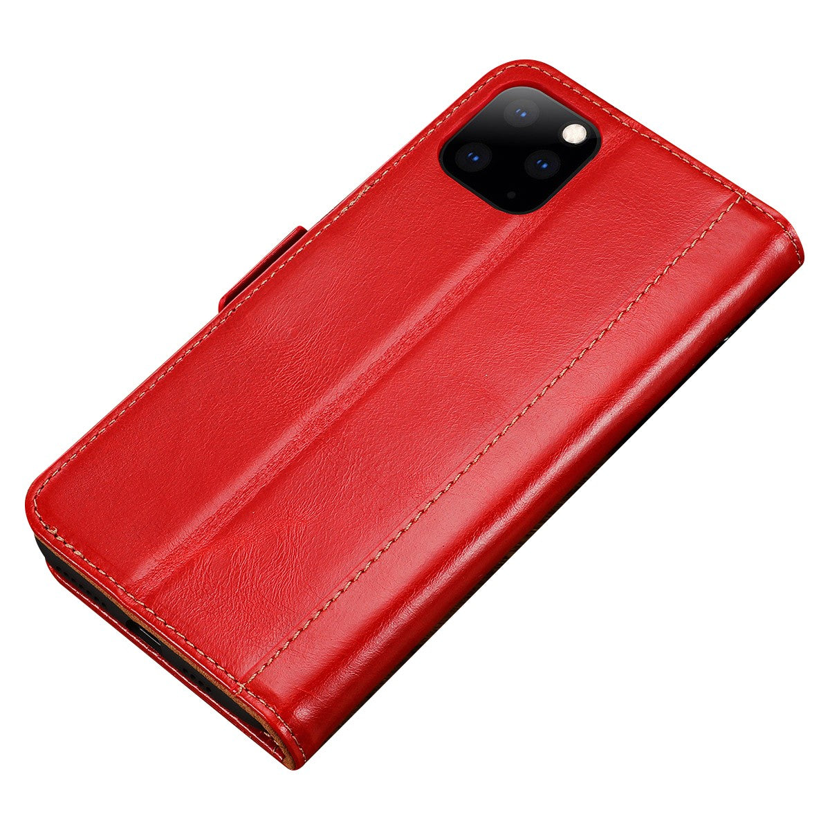 Flip Case Luxury PU Leather MagneticCard Holder For iPhone 11 Pro Red Case Cover FoneFunShop   