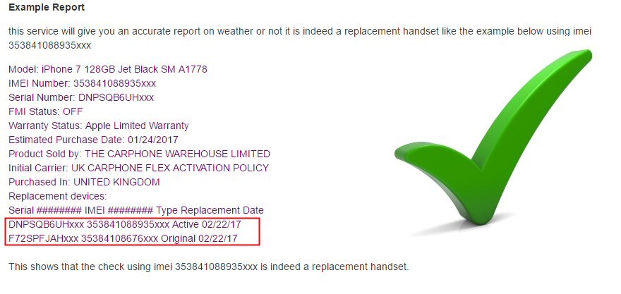 Apple Replacement Check By IMEI  FoneFunShop   