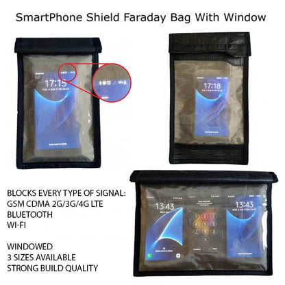 Faraday Bag Signal Blocker For Mobile Phone Shield With Window Small VKF1 Faraday FoneFunShop   