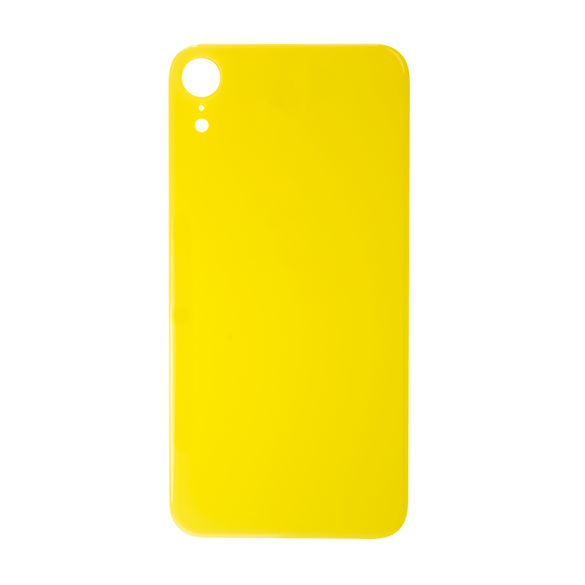 Glass Back For iPhone XR Plain in Yellow Glass Back FoneFunShop   