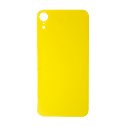 Glass Back For iPhone XR Plain in Yellow Glass Back FoneFunShop   