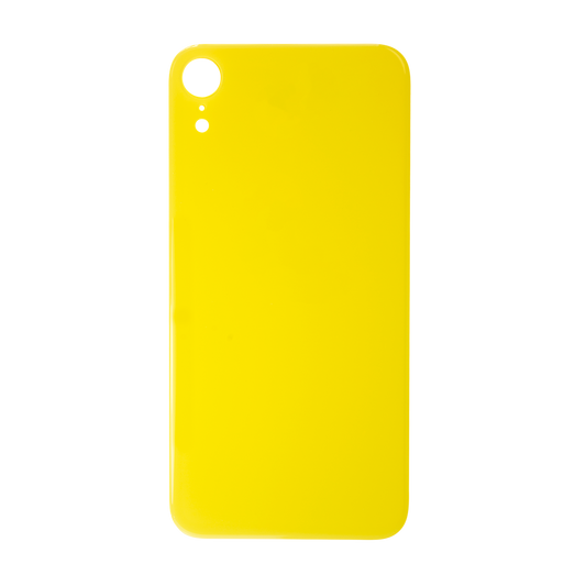 Glass Back For iPhone XR Plain in Yellow Glass Back FoneFunShop   