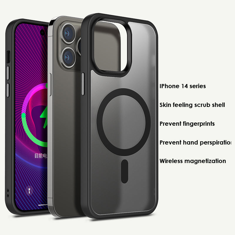 Case For iPhone 14 Plus 15 Plus Deep Space Ash Smart Charging Silicone Case Case Cover FoneFunShop   