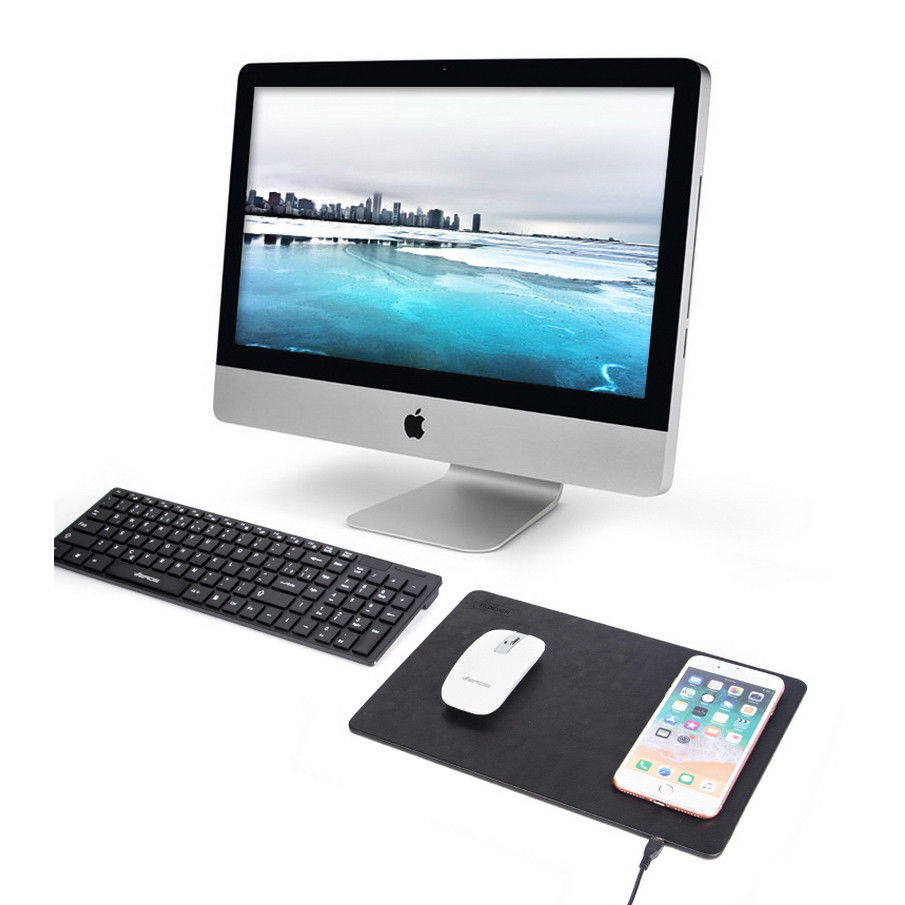 Wireless Charger Mouse Mat YK in Black Charger FoneFunShop   