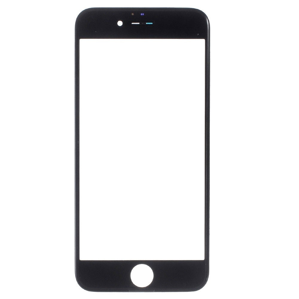 Glass Lens For iPhone 6 on Frame with OCA Layer Cold Press Black 3 in 1 Lens FoneFunShop   