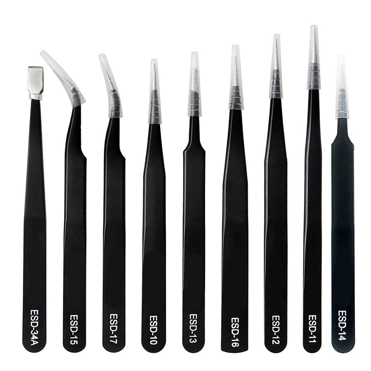 ESD Antistatic Tweezer Set Professional 9 Piece with Carry Case Case Cover FoneFunShop   