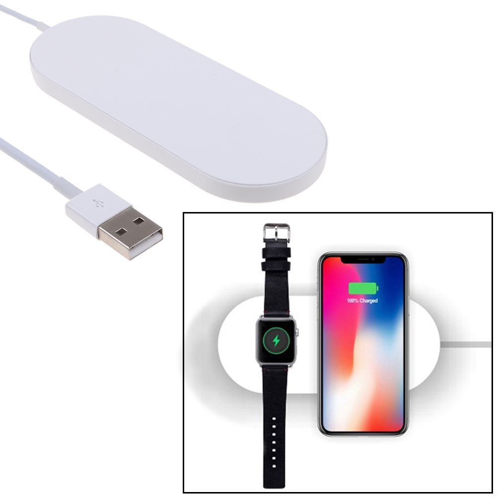 Twin Wireless Charger For iPhone X iPhone 8 and Apple Watch Charger FoneFunShop   