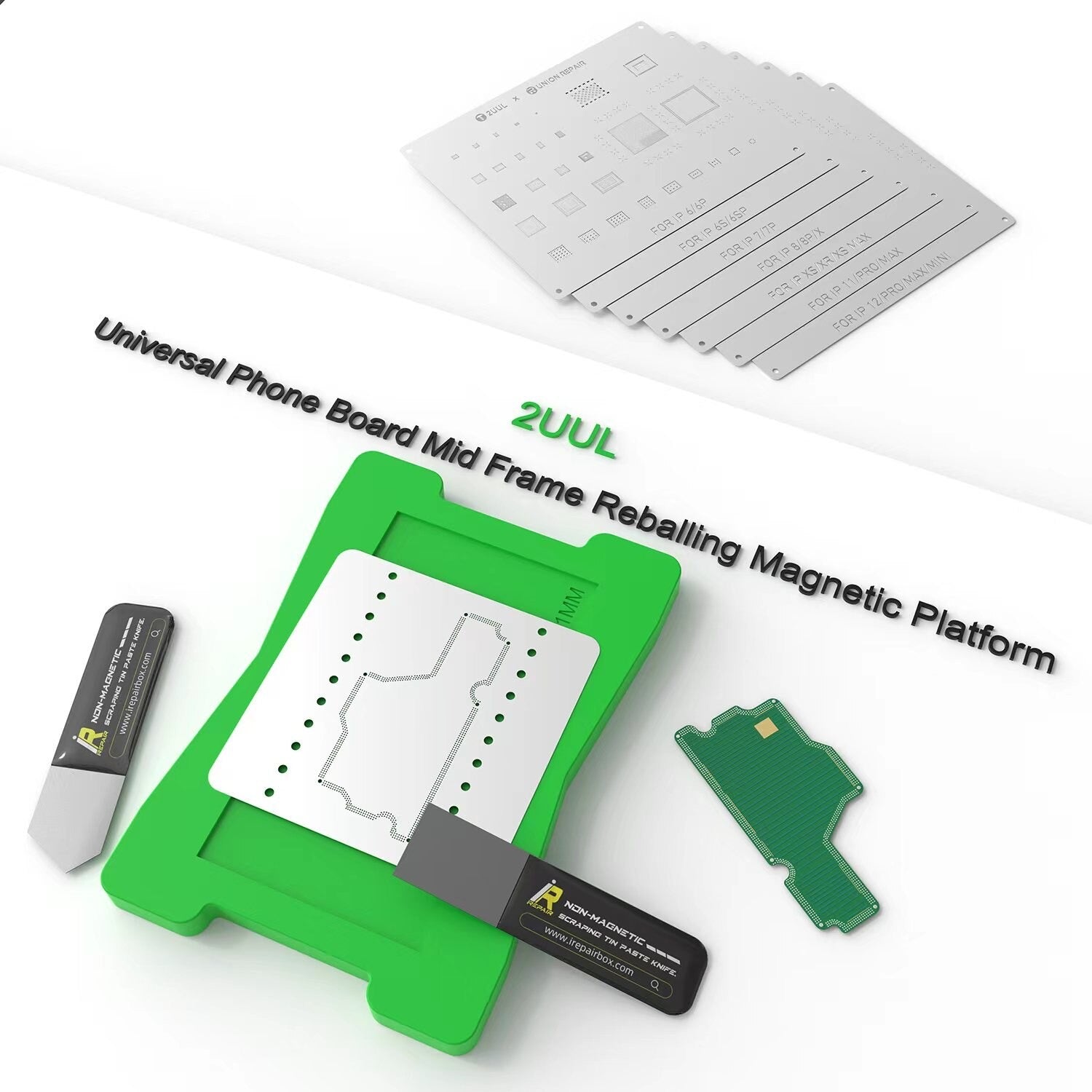 2UUL Universal Magnetic Heat Resistant Phone Board Mid Frame Rebaling PlatForm 2uul FoneFunShop   