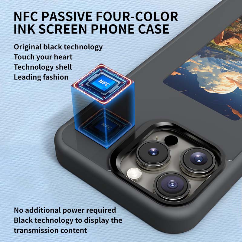 Case for iPhone 13 With NFC E Ink Smart Display for Photos / Images  FoneFunShop   