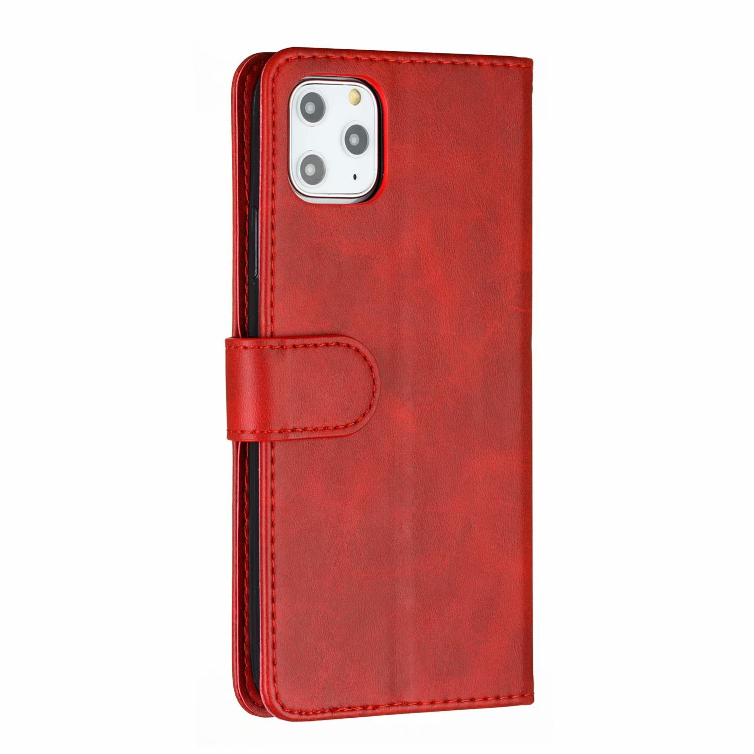 Flip Case For iPhone 13 Pro Max Wallet with Zip and Card Holder Red Case Cover FoneFunShop   