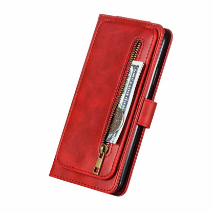 Flip Case For iPhone 13 Pro Max Wallet with Zip and Card Holder Red Case Cover FoneFunShop   