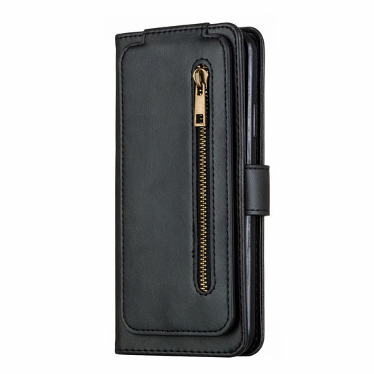 Flip Case For iPhone 13 Wallet with Zip and Card Holder Black Case Cover FoneFunShop   