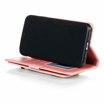 Flip Case For iPhone 13 Pro Max Wallet with Zip and Card Holder Pink Case Cover FoneFunShop   