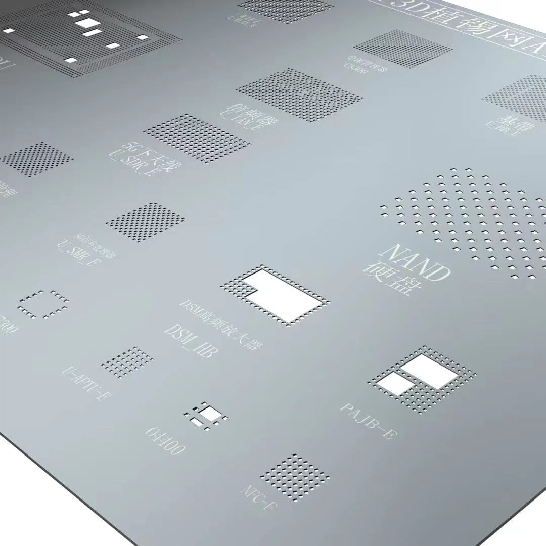 Reballing Stencil For iPhone 13 Series Mijing T3D A15 3D NAND BGA IC Chip Stencil FoneFunShop   