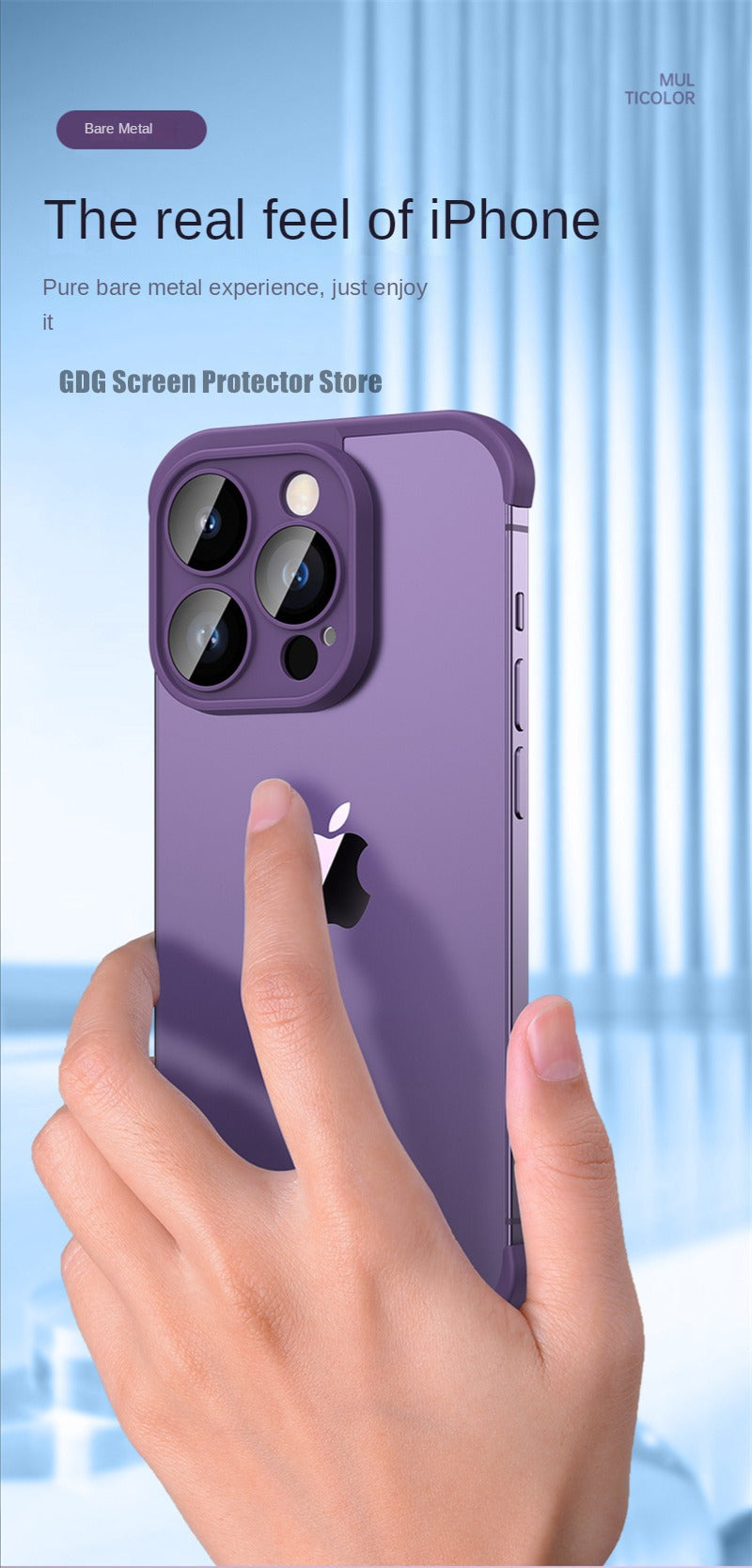 Corner Pad Protection For iPhone 15 Plus in Purple Case Cover FoneFunShop   