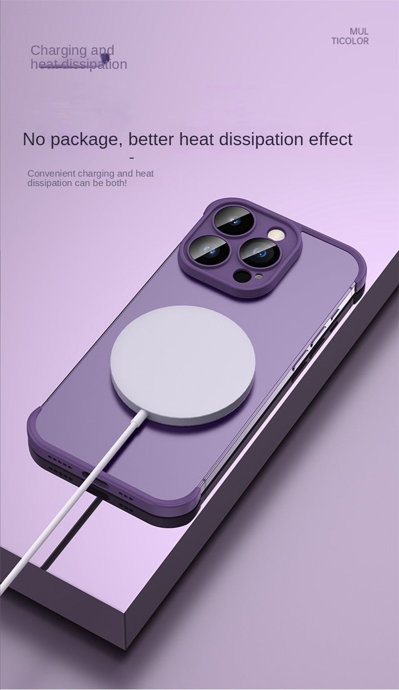 Corner Pad Protection For iPhone 15 Pro Max in Purple Case Cover FoneFunShop   