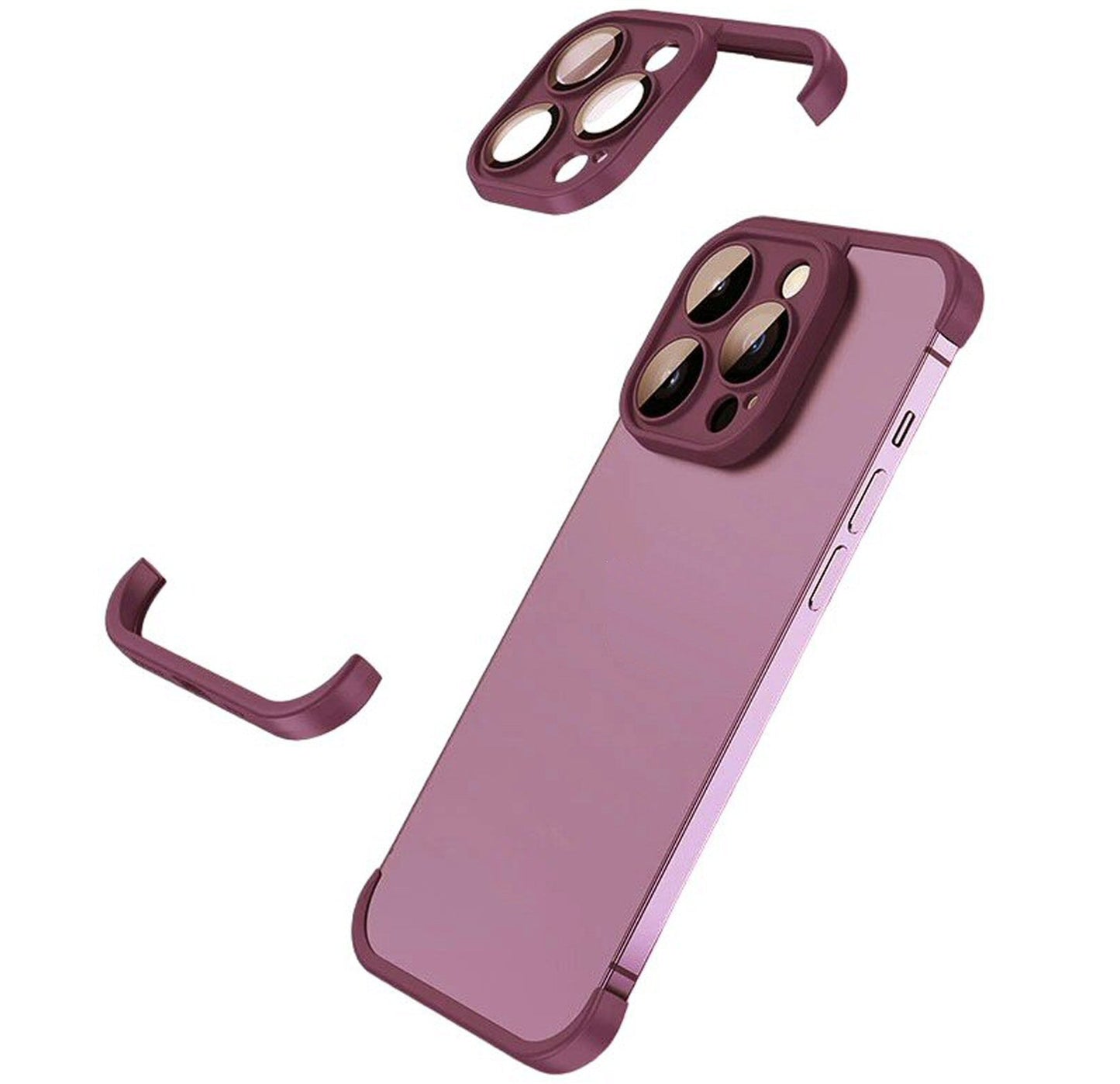 Corner Pad Protection For iPhone 13 in Burgundy Case Cover FoneFunShop   