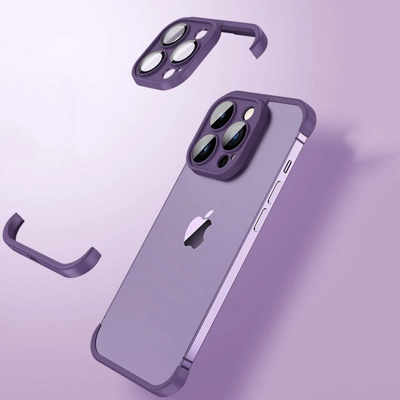 Corner Pad Protection For iPhone 14 Pro Max in Purple Case Cover FoneFunShop   