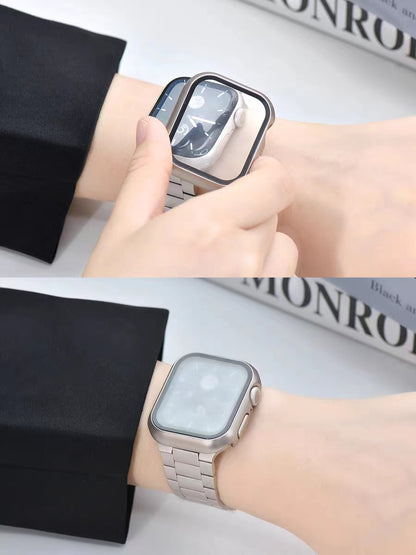 Case For Apple Watch and Glass protector 41mm 360 Protection Case Cover FoneFunShop   