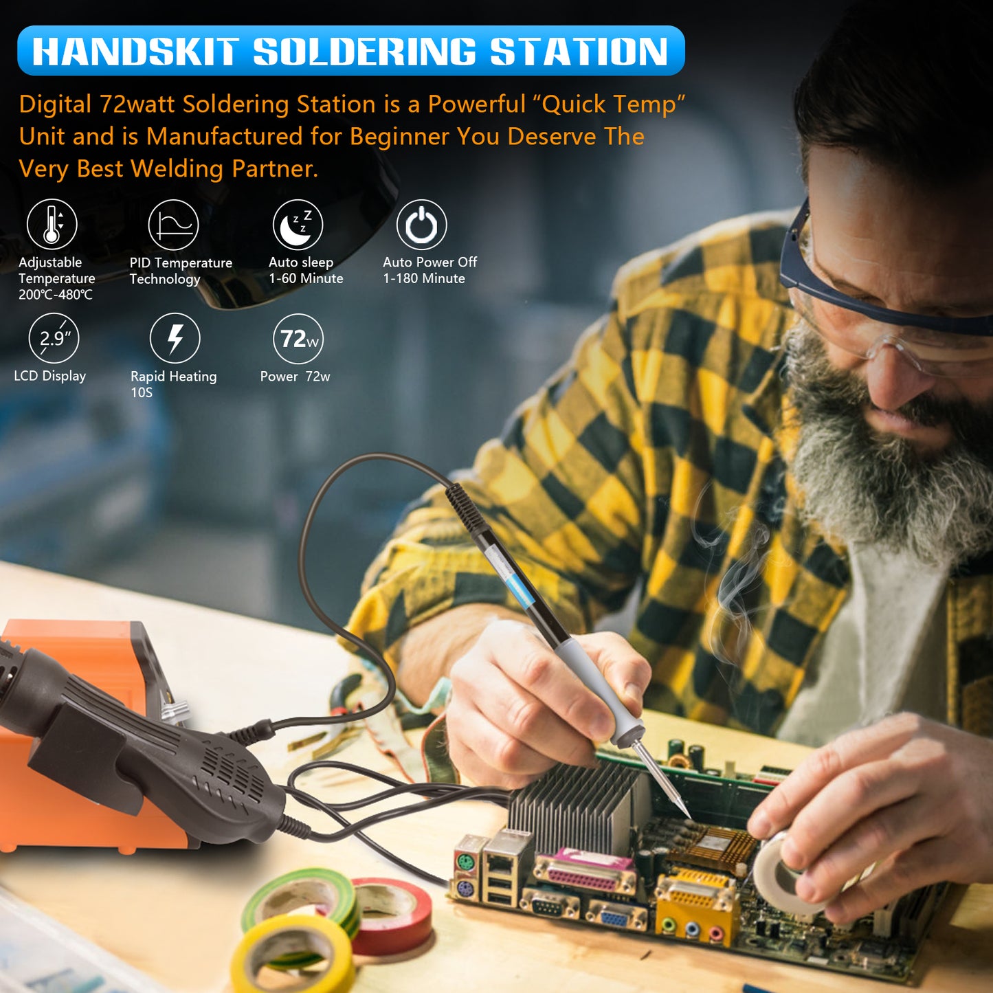 Rework Soldering Iron Station HandsKit ST12A 2 in 1 Digital Hot Air Solder FoneFunShop   