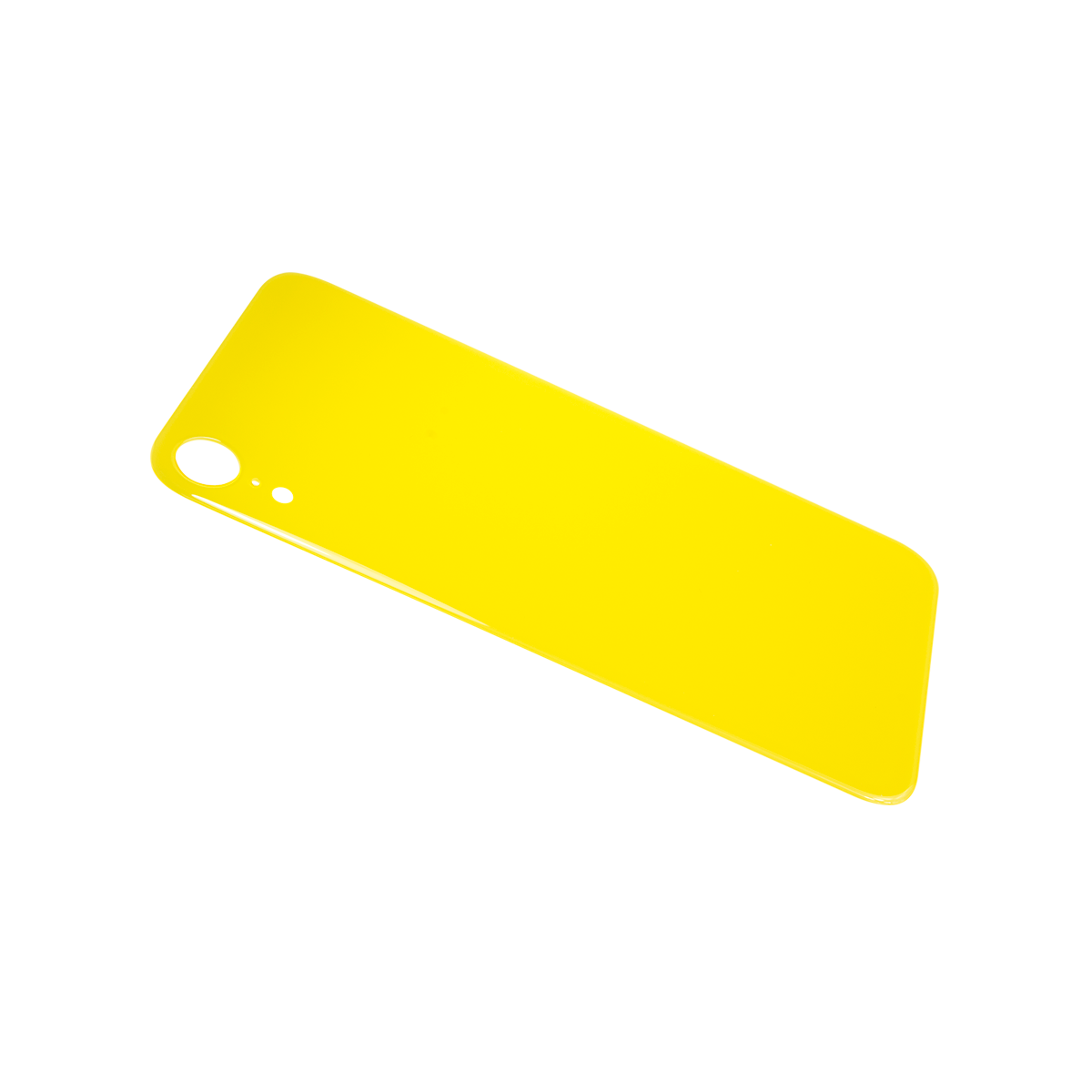 Glass Back For iPhone XR Plain in Yellow Glass Back FoneFunShop   