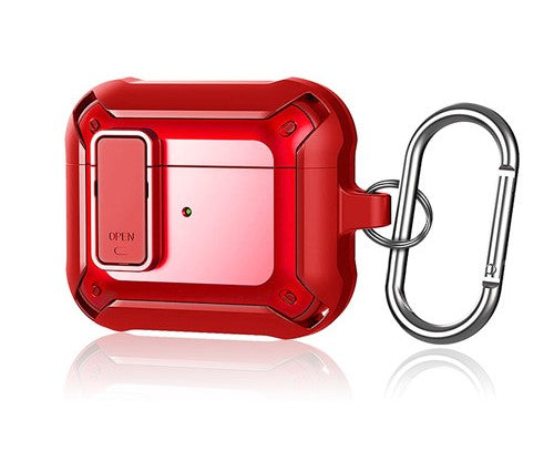 Case For Apple Airpod 3 Rugged 360 Protection in Red Case Cover FoneFunShop   