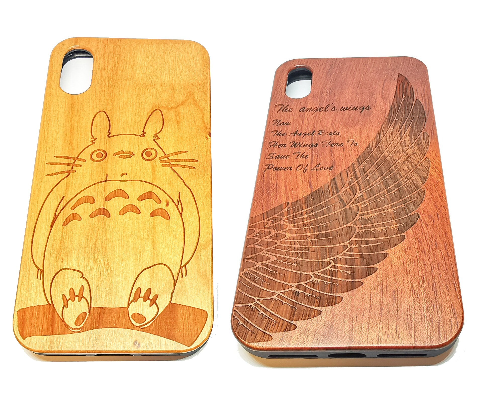 Wooden Case For iPhone X Pack Of 3 Cases All With Wooden Design Case Cover FoneFunShop   