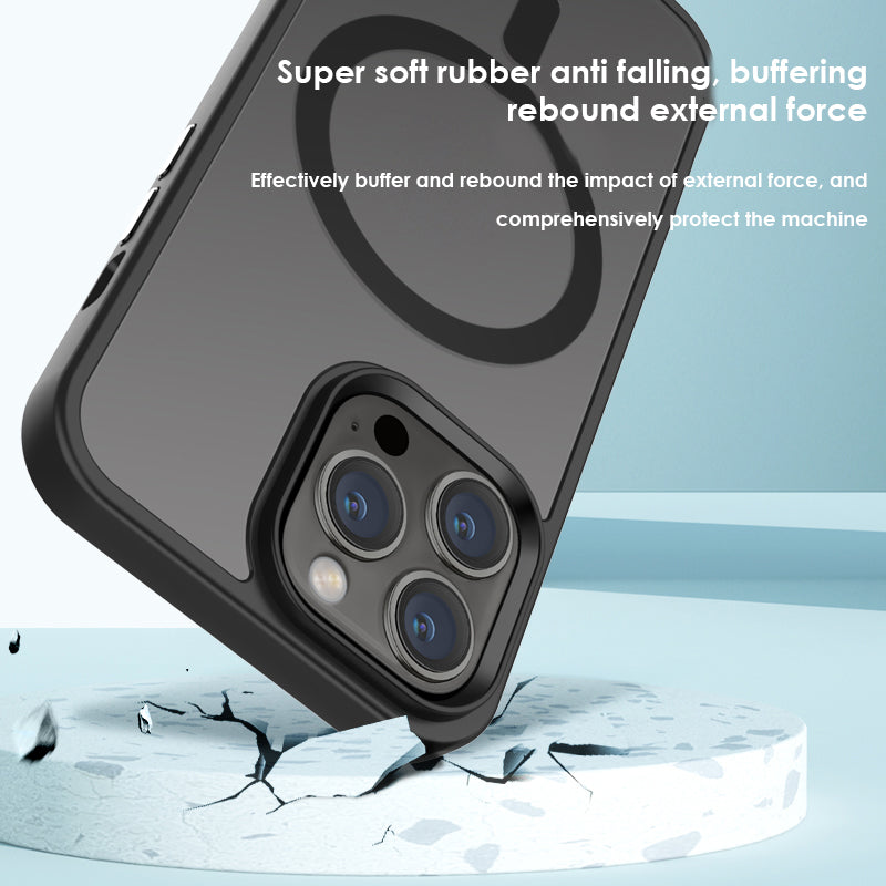 Case For iPhone 14Pro 15Pro Deep Space Ash Smart Charging Silicone Case Case Cover FoneFunShop   