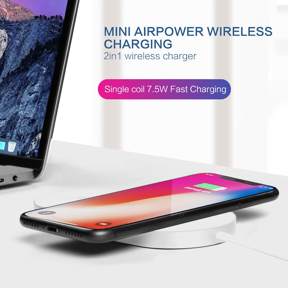 Twin Wireless Charger For iPhone X iPhone 8 and Apple Watch Charger FoneFunShop   