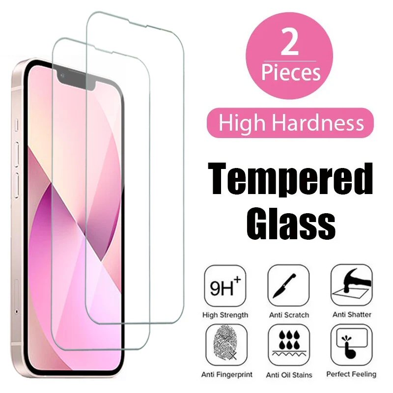 Screen Protectors For iPhone 16 / Plus / Pro / Pro Max Pack of 2 x Tempered Glass Screen Protector FoneFunShop   