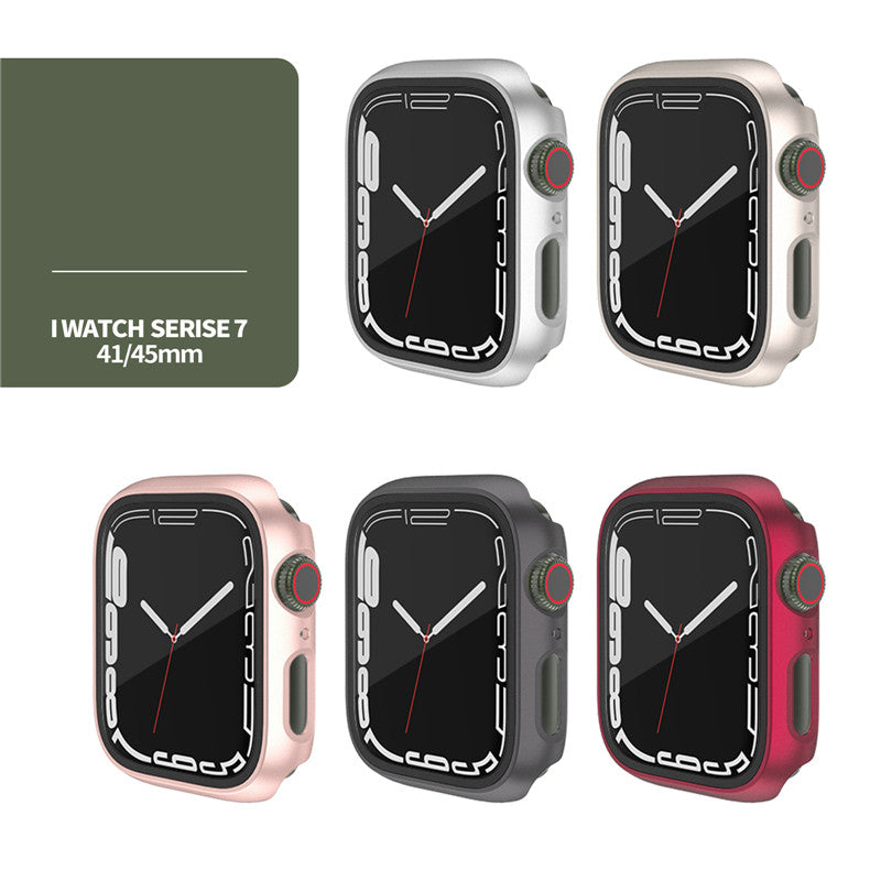 Case Screen Protector For Watch Series 7 45mm in Red Full Body Cover Screen Protector FoneFunShop   