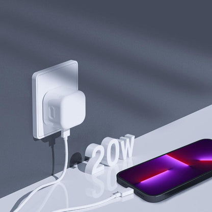 20W Fast Charge Plug Dual USB Port USB-C & USB-A QC3.0 PD20 Budi Power Adapter Budi FoneFunShop   