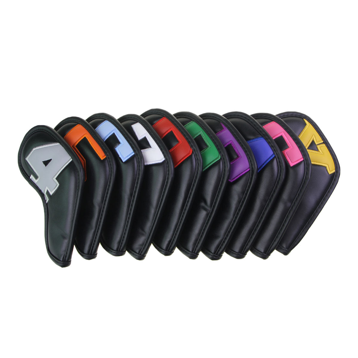 Golf Club Headcovers Irons Set 10 Pcs Club Iron Head Covers Multicoloured Golf Accessorise FoneFunShop   