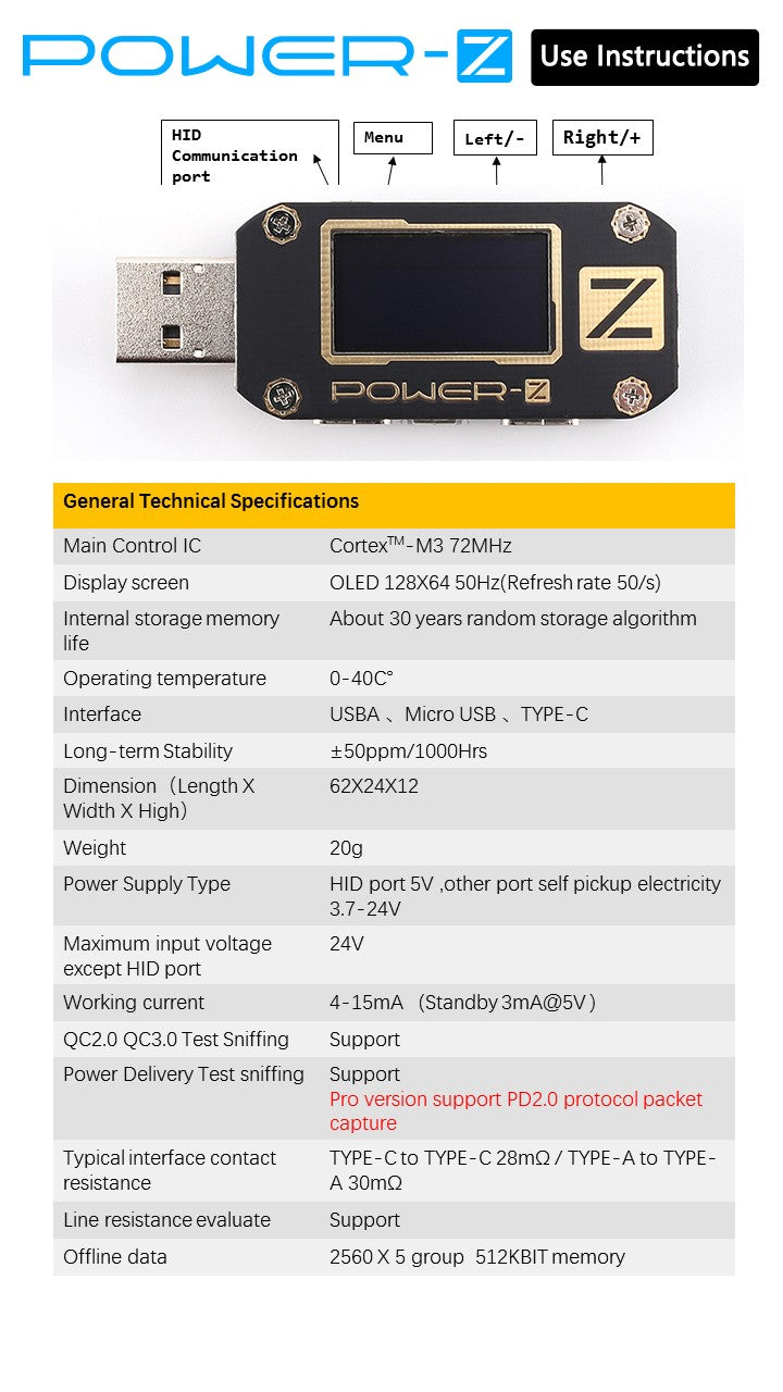 Charging Port Voltage Tester POWER Z USB Phone Current Meter KM001 Charging Port FoneFunShop   