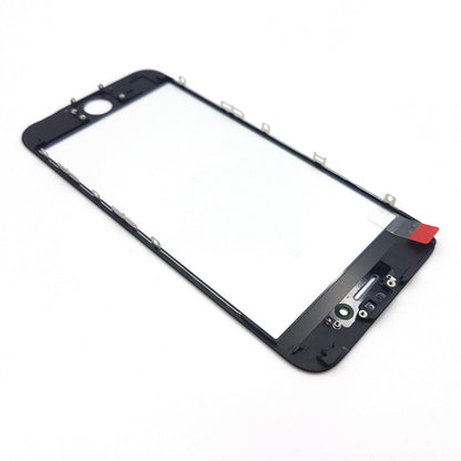 Glass Lens For iPhone 6s on Frame with OCA Layer Cold Press Black 3 in 1 Lens FoneFunShop   