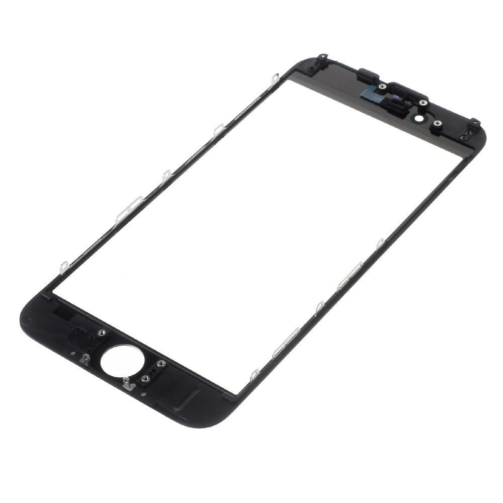 Glass Lens For iPhone 6 on Frame with OCA Layer Cold Press Black 3 in 1 Lens FoneFunShop   