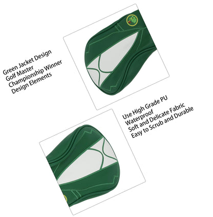 Green Jacket Design Driver #1 #3 #5 Headcovers 3Pcs Golf FoneFunShop   