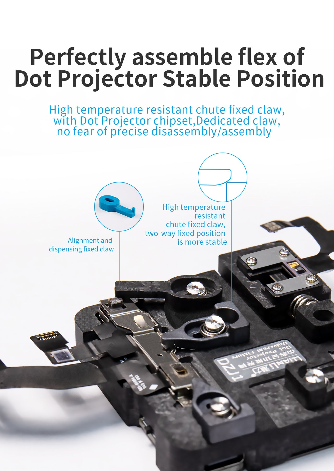 Dot Projector Flex Fixture Qianli DZJ1 Repair and Reballing Fixture Flex FoneFunShop   