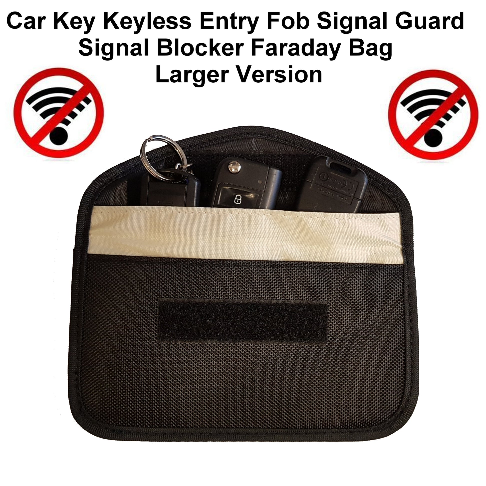 Car Key Signal Blocker Faraday Bag For Keyless Entry Fob Guard Shield - Large Faraday FoneFunShop   