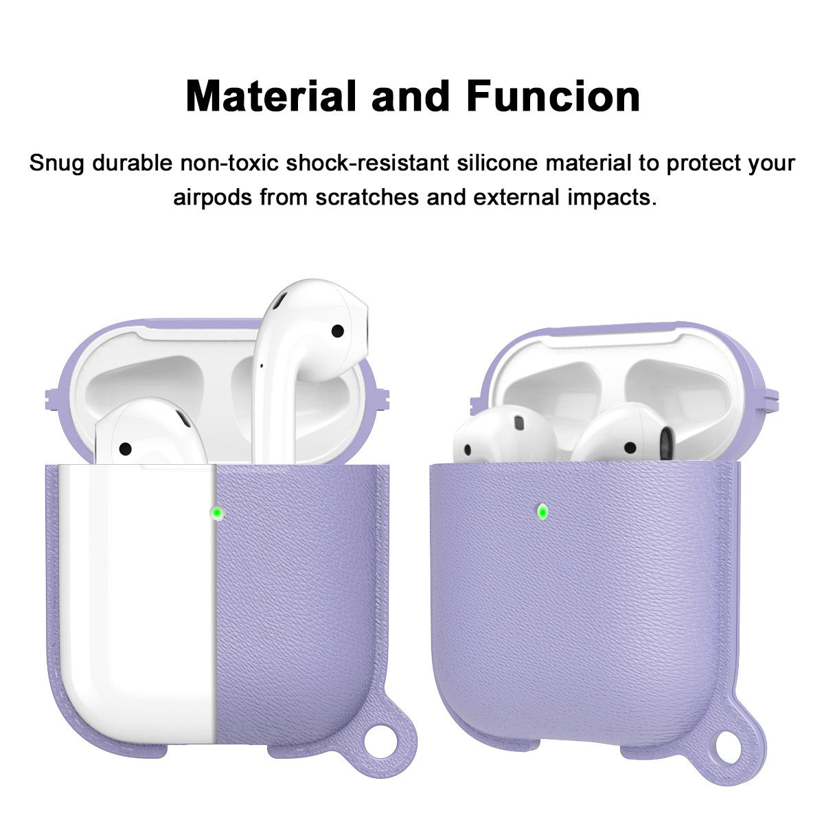 Case For Apple Airpods With Hanger And Hole For LED Yellow Case Cover FoneFunShop   