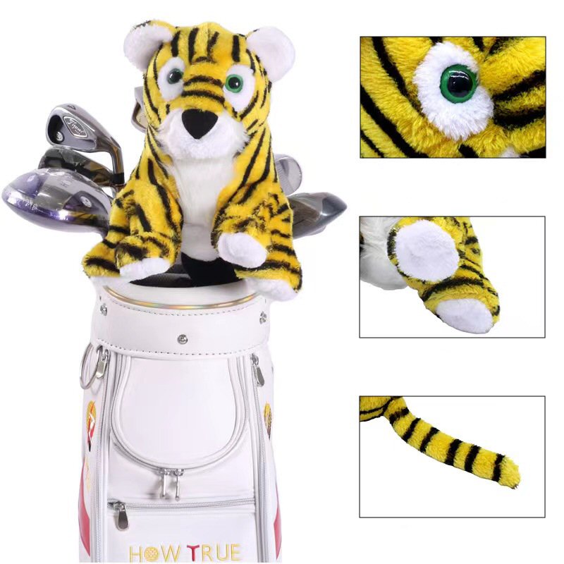 Fluffy tiger big Golf Club Wood Head Cover For #1 Driver Golf FoneFunShop   