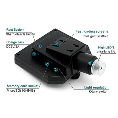 Portable Microscope 600X Zoom 3.6MP With 4.3 Inch Lcd Display  FoneFunShop   