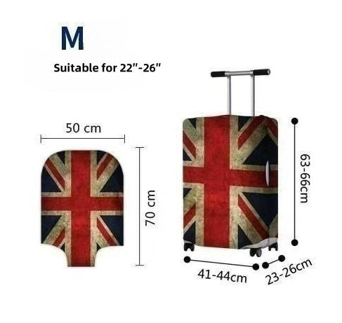 Suitcase Cover Protective Skin Elasticated Cover Union Jack 22x26 inch Medium Suitcase Cover FoneFunShop   