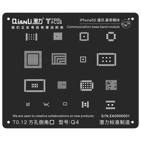 Stencil For iPhone 5 5s QianLi ToolPlus 3D iBlack For Base Band Module Stencil FoneFunShop   