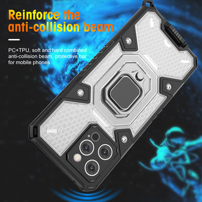 Case For iPhone 13 Pro Shockproof Case with Magnetic Ring Holder Grey Case Cover FoneFunShop   