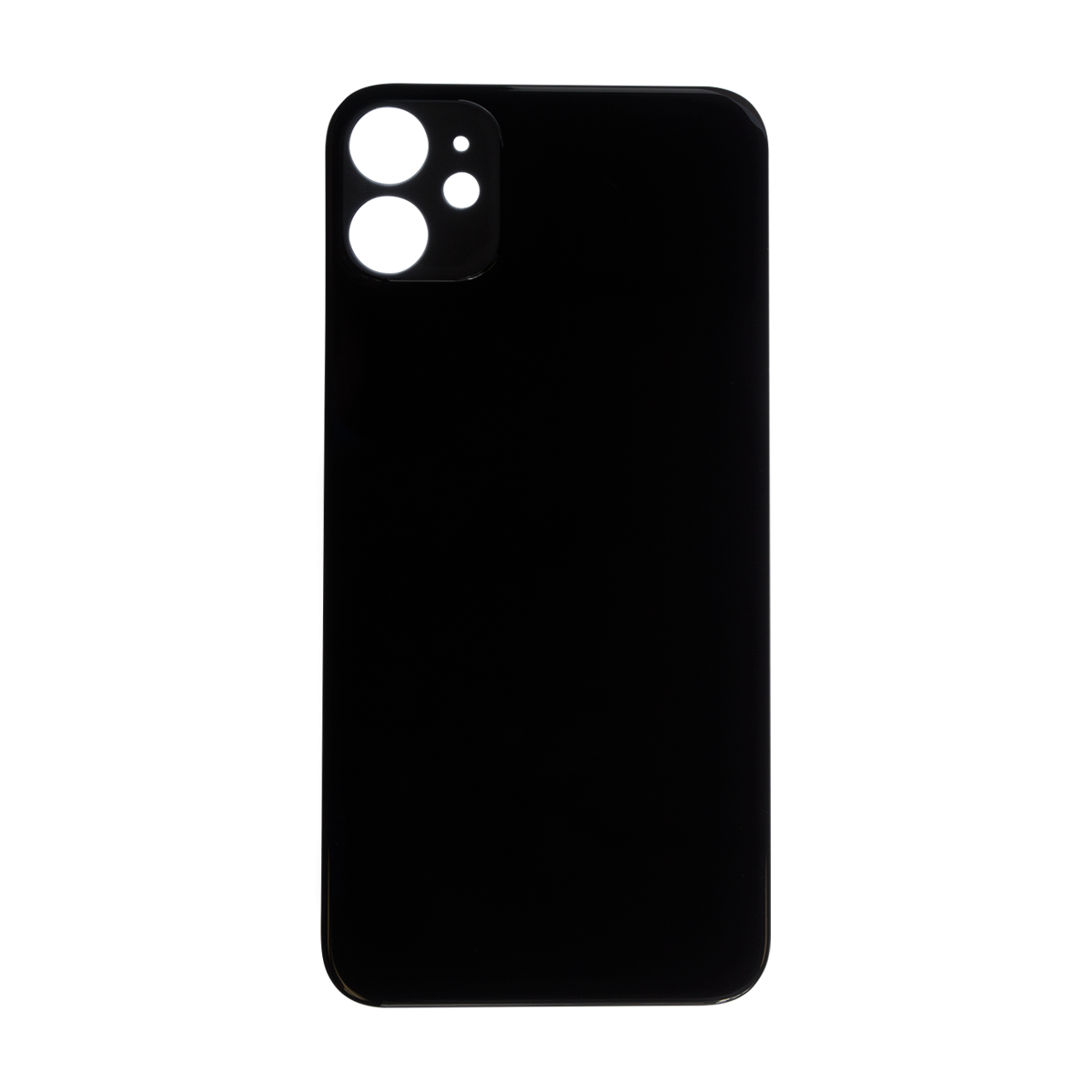 Glass Back For iPhone 11 Plain in Black Glass Back FoneFunShop   